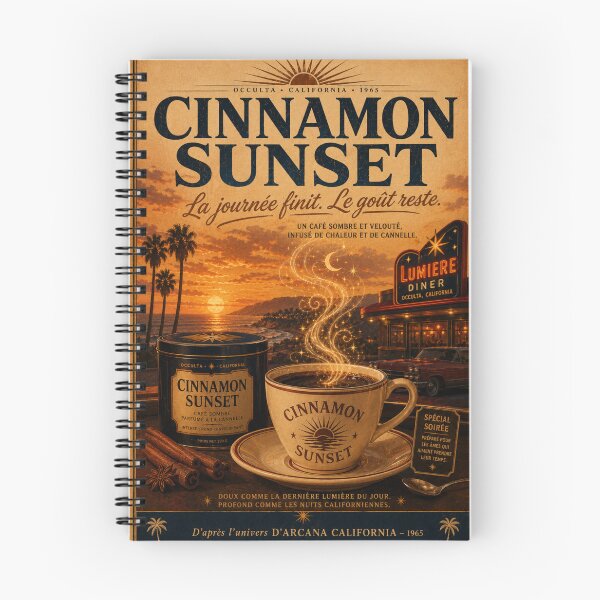 Item preview, Cinnamon Sunset – Coffee - Vintage California Poster 1965 designed and sold by Beaurozier.