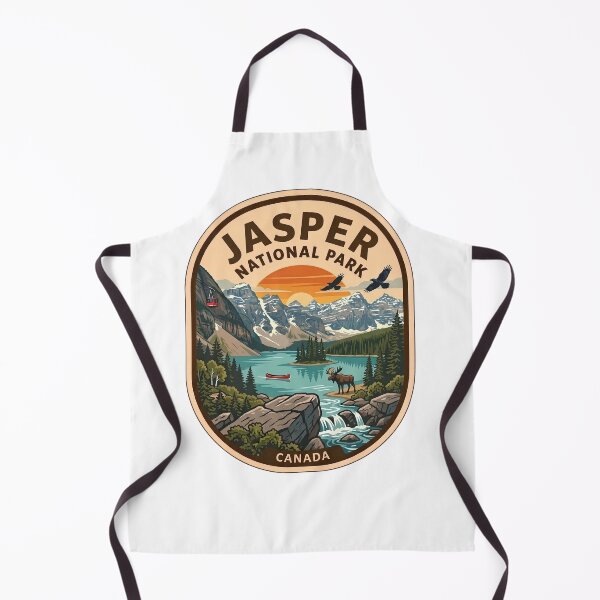 Item preview, Jasper National Park Canada Wildlife & Mountains Vintage Badge designed and sold by LittleArij.