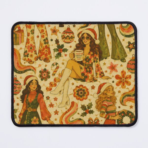 Item preview, Vintage Santa Christmas Pattern | Retro Nostalgic Holiday Design designed and sold by flowerpower999.