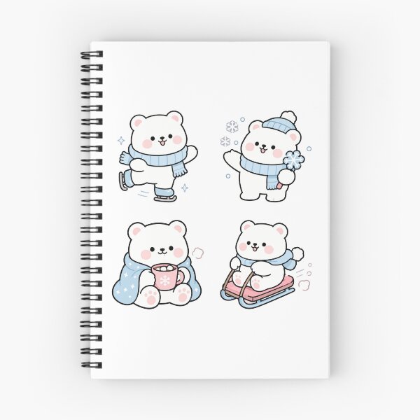 Item preview, White Bear Winter Snow – Cute Kawaii Cartoon designed and sold by Moffyuniverse.