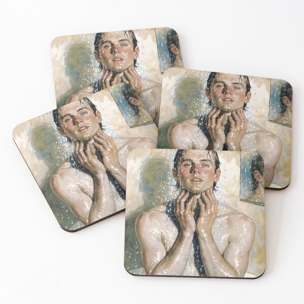 Item preview, Steamy Retro Bath - Mid-Century Handsome Man Illustration designed and sold by gayishdesign.