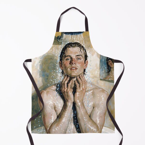Item preview, Steamy Retro Bath - Mid-Century Handsome Man Illustration designed and sold by gayishdesign.