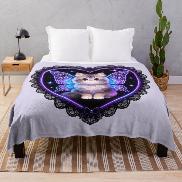 Item preview, Gothic Winged Cat in Lace Heart designed and sold by SweetLilith.
