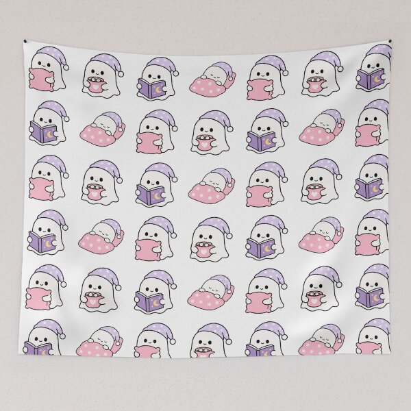 Item preview, Sleepy Ghost Bedtime – Cute Kawaii Cartoon designed and sold by Moffyuniverse.