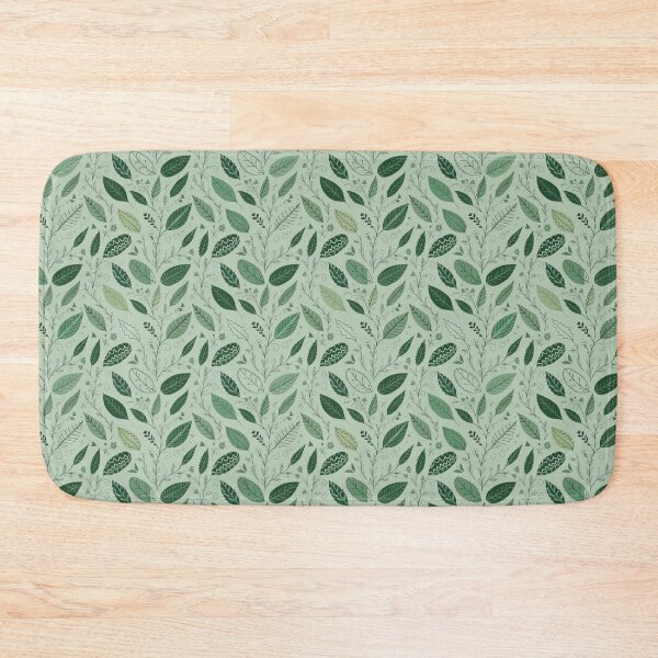 Item preview, Whimsical Green Botanical Leaves – Vintage Nature Seamless Pattern designed and sold by Mousy17.