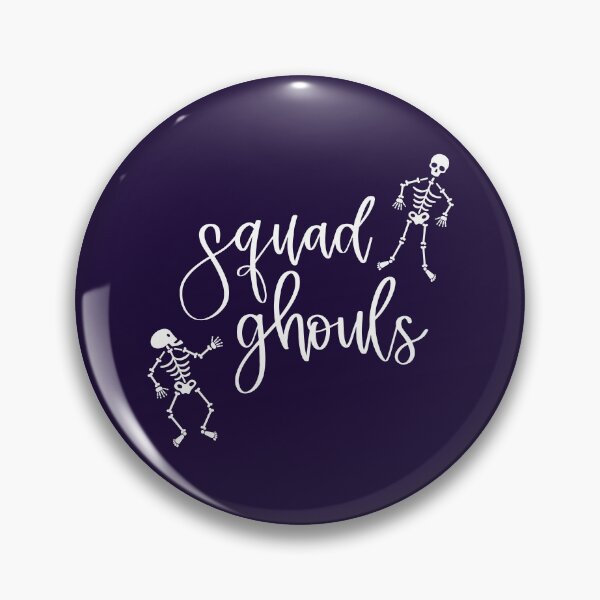 Item preview, Squad Ghouls Halloween Skeleton Print (White) designed and sold by ToluaPrints.