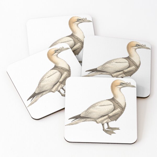 Item preview, Northern Gannet Cartographer – Vintage Coastal Bird designed and sold by Neuro Muse Studio.