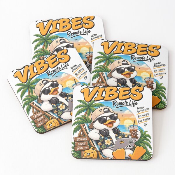 Item preview, Good Vibes Remote Life Duck designed and sold by MoodPopLab.