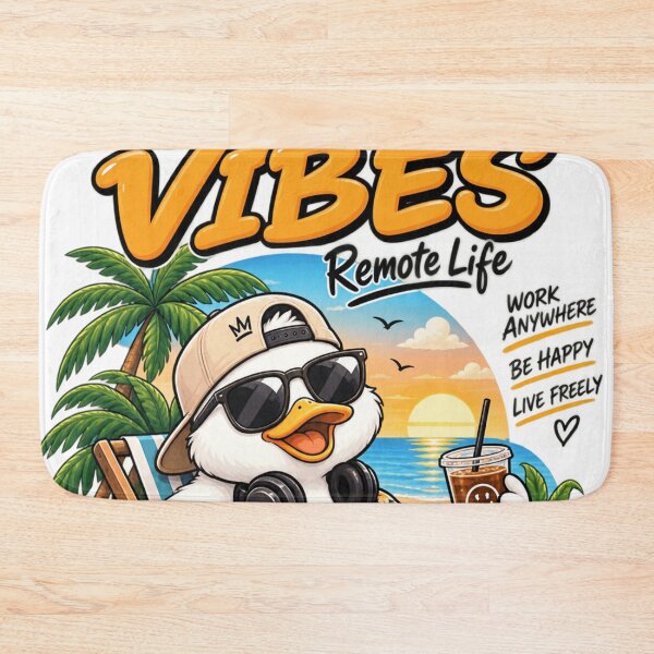 Item preview, Good Vibes Remote Life Duck designed and sold by MoodPopLab.
