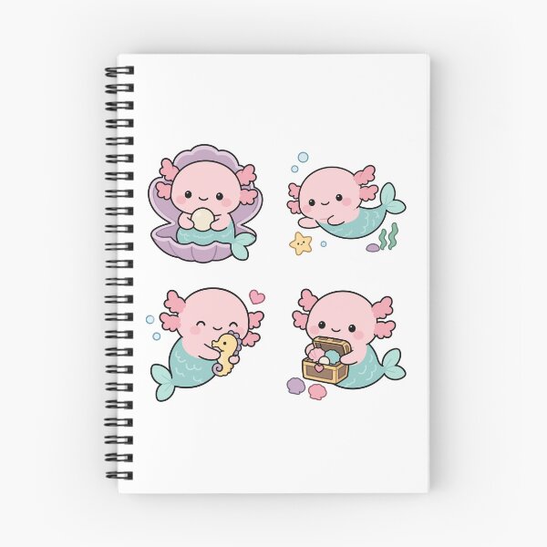 Item preview, Pink Axolotl Mermaid – Cute Kawaii Cartoon designed and sold by Moffyuniverse.