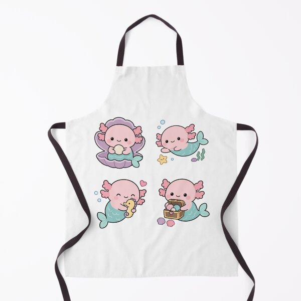Item preview, Pink Axolotl Mermaid – Cute Kawaii Cartoon designed and sold by Moffyuniverse.