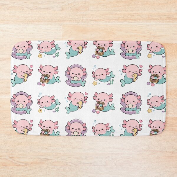 Item preview, Pink Axolotl Mermaid – Cute Kawaii Cartoon designed and sold by Moffyuniverse.