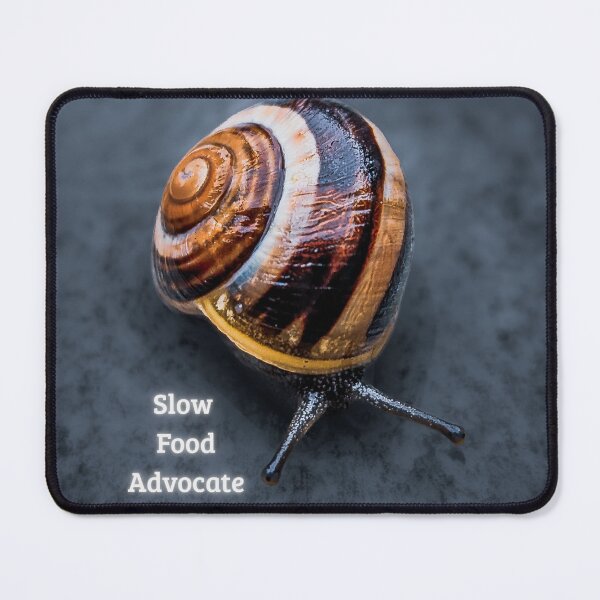 Item preview, Slow Food Advocate | Snail Shell Macro & Wordplay designed and sold by Tammigrafie.