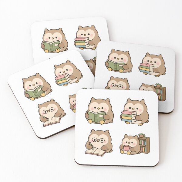 Item preview, Cute Owl Reading Books – Cute Kawaii Cartoon designed and sold by Moffyuniverse.