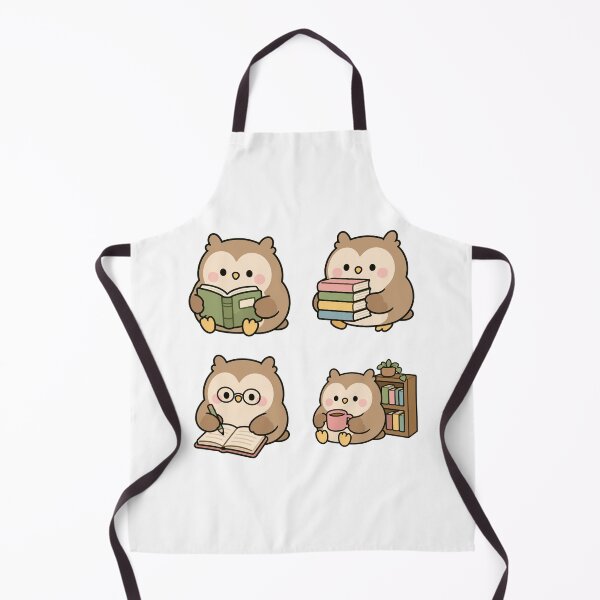 Item preview, Cute Owl Reading Books – Cute Kawaii Cartoon designed and sold by Moffyuniverse.
