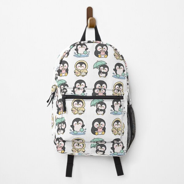 Item preview, Penguin Rainy Day Coffee – Cute Kawaii Cartoon designed and sold by Moffyuniverse.