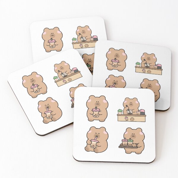 Item preview, Brown Bear Bubble Tea Cafe – Cute Kawaii Cartoon designed and sold by Moffyuniverse.