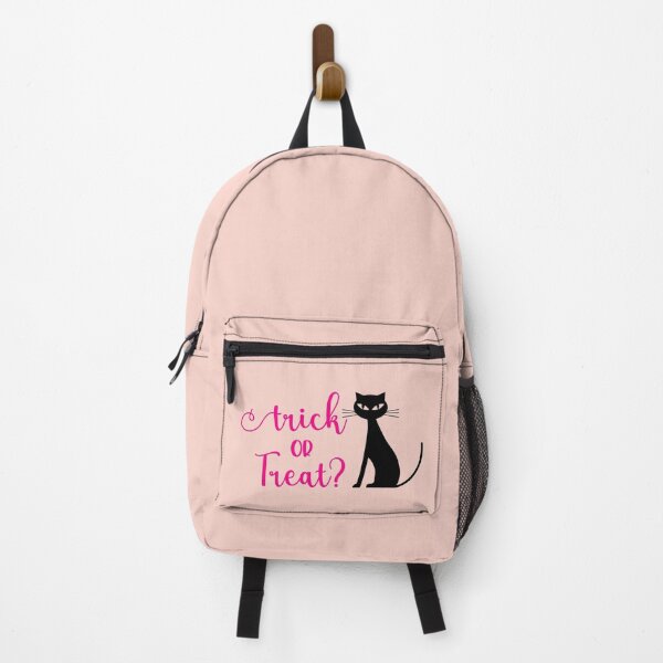 Item preview, Trick or Treat Spooky Black Cat Print (Pink) designed and sold by ToluaPrints.