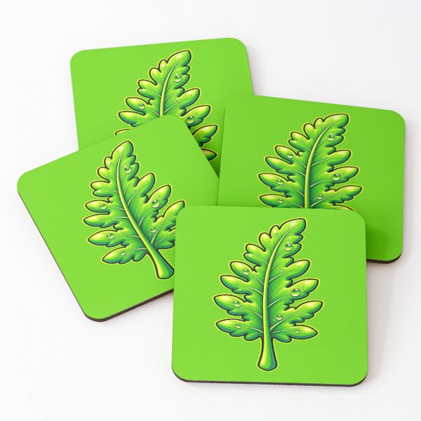 Item preview, Neon Green Dewdrop Leaf Botanical Art designed and sold by Hari Arts.