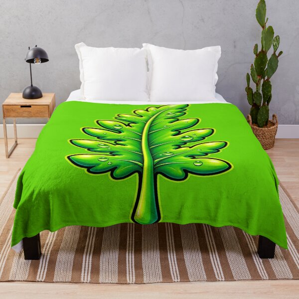 Item preview, Neon Green Dewdrop Leaf Botanical Art designed and sold by Hari Arts.