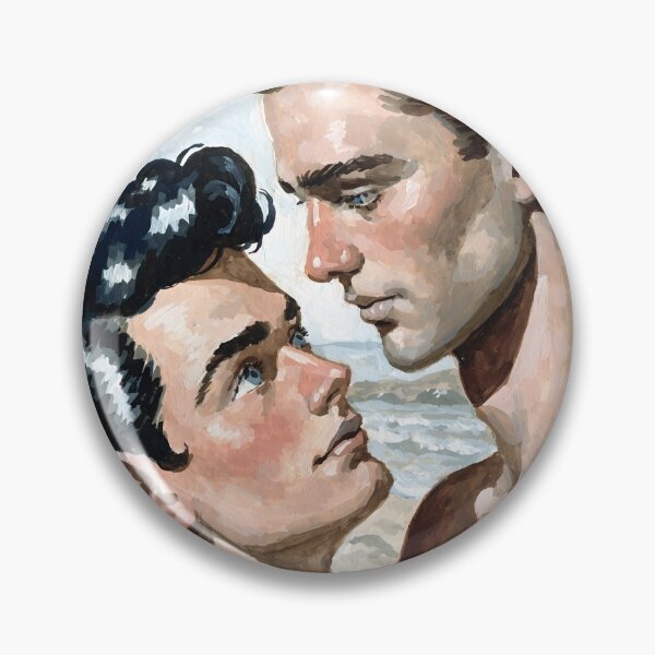 Item preview, Vintage Ocean Romance - Mid-Century Gay Couple Art designed and sold by gayishdesign.