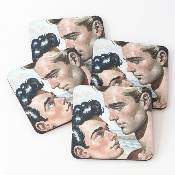 Item preview, Vintage Ocean Romance - Mid-Century Gay Couple Art designed and sold by gayishdesign.