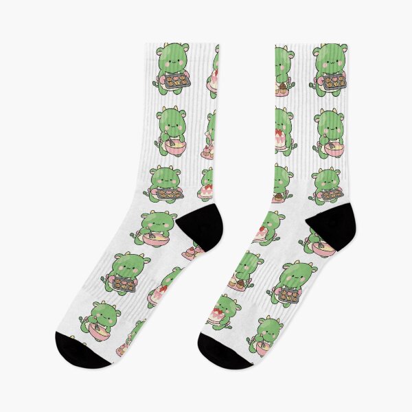 Item preview, Green Dragon Baking Desserts – Cute Kawaii Cartoon designed and sold by Moffyuniverse.