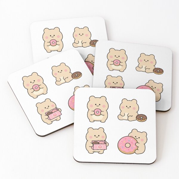 Item preview, Cream Bear Pink Donut – Cute Kawaii Cartoon designed and sold by Moffyuniverse.