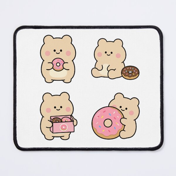 Item preview, Cream Bear Pink Donut – Cute Kawaii Cartoon designed and sold by Moffyuniverse.