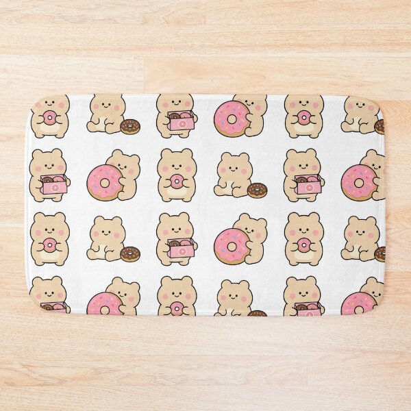 Item preview, Cream Bear Pink Donut – Cute Kawaii Cartoon designed and sold by Moffyuniverse.