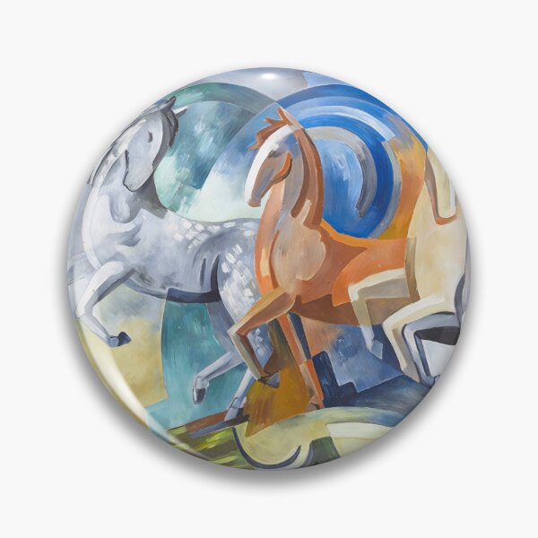 Item preview, Achill Horses landscape modern art cubism Celtic art print painting by Mainie Jellett designed and sold by Jéanpaul  Ferro.