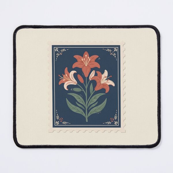 Item preview, Vintage Botanical Lily Postage Stamp Art designed and sold by ITCHAWAWAA.