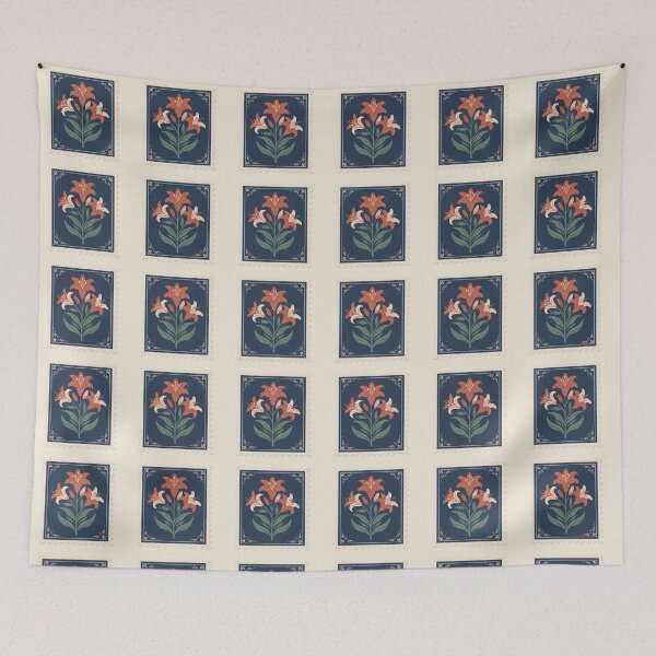 Item preview, Vintage Botanical Lily Postage Stamp Art designed and sold by ITCHAWAWAA.