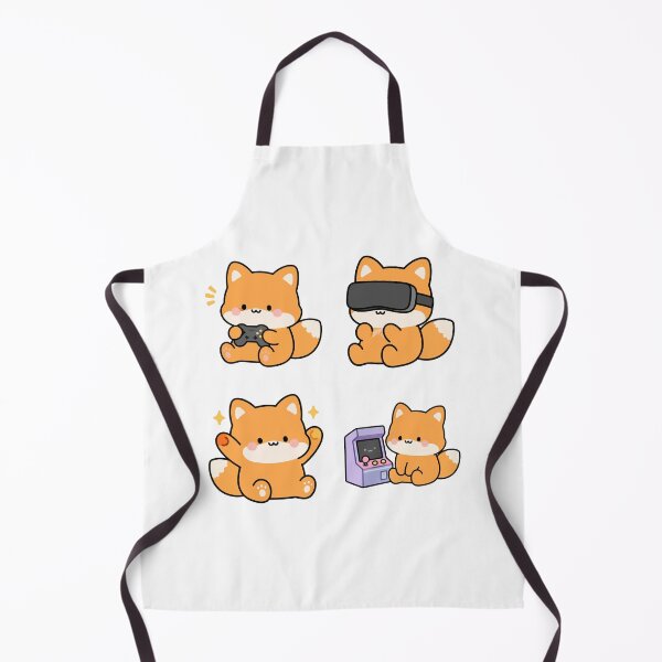 Aperçu de l'œuvre Orange Fox Gamer VR – Dessin animé mignon et kawaii créée et vendue par Moffyuniverse.