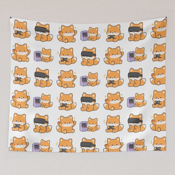 Item preview, Orange Fox Gamer Vr – Cute Kawaii Cartoon designed and sold by Moffyuniverse.