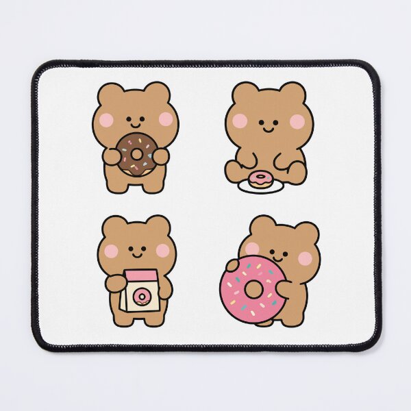Item preview, Brown Bear Donuts – Cute Kawaii Cartoon designed and sold by Moffyuniverse.