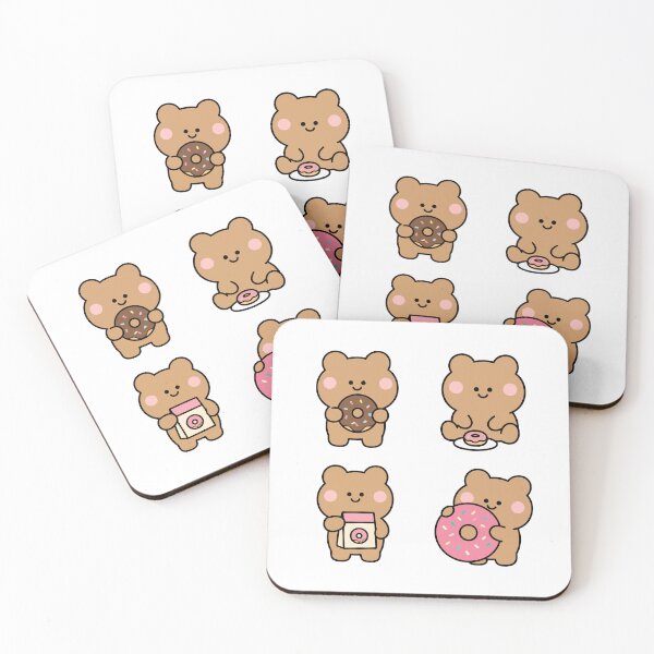 Item preview, Brown Bear Donuts – Cute Kawaii Cartoon designed and sold by Moffyuniverse.