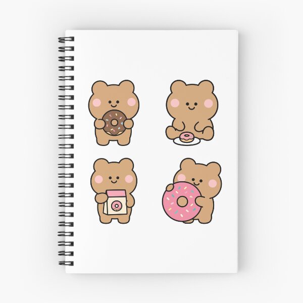 Item preview, Brown Bear Donuts – Cute Kawaii Cartoon designed and sold by Moffyuniverse.