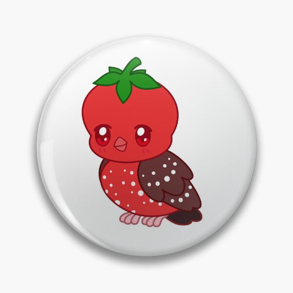 Item preview, Cute Kawaii Strawberry Finch designed and sold by DesignsByHumbug.