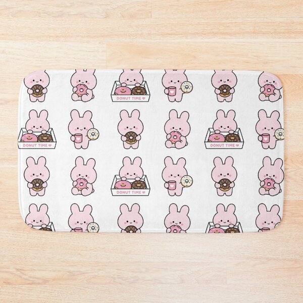 Item preview, Pink Bunny Donut Time – Cute Kawaii Cartoon designed and sold by Moffyuniverse.