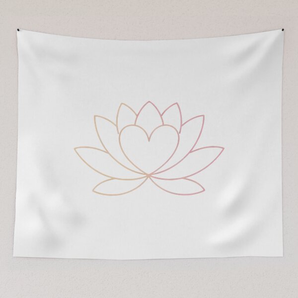Item preview, Lotus Heart Line Art Minimalist for Stress Relief and Emotional designed and sold by 108stillness.