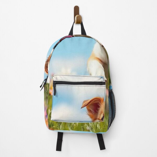 Item preview, Happy Jumping Puppy – Playful Dog Leaping in Blooming Meadow designed and sold by MFMart.