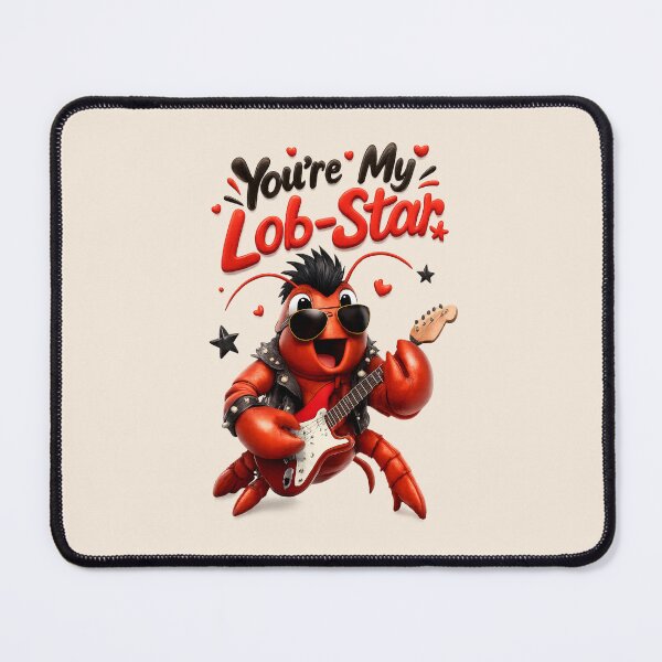 Item preview, Cute "You're My Lob-Star" | Funny Lobster Rockstar Guitar Pun designed and sold by Moons Studio.