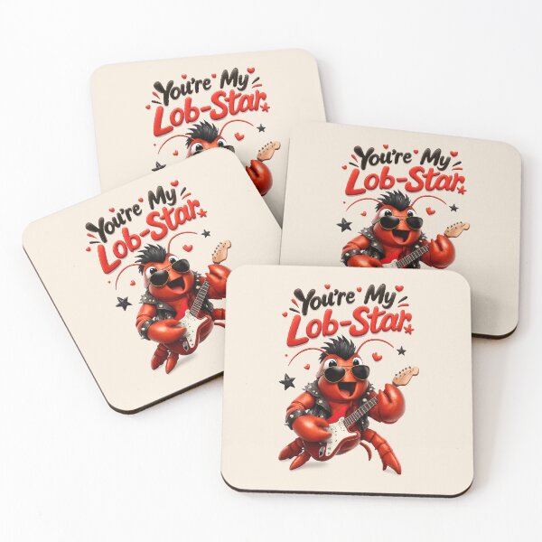 Item preview, Cute "You're My Lob-Star" | Funny Lobster Rockstar Guitar Pun designed and sold by Moons Studio.