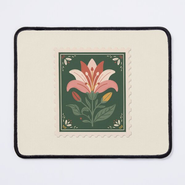 Item preview, Botanical Lily Postage Stamp Art designed and sold by ITCHAWAWAA.