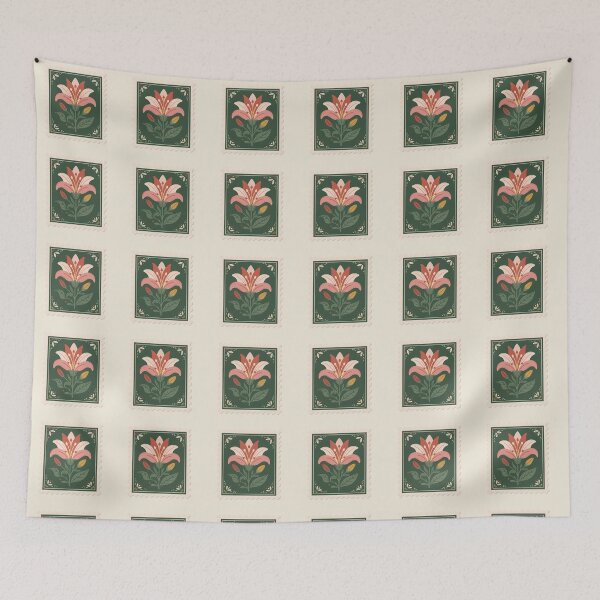 Item preview, Botanical Lily Postage Stamp Art designed and sold by ITCHAWAWAA.