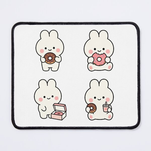 Item preview, White Bunny Donuts – Cute Kawaii Cartoon designed and sold by Moffyuniverse.
