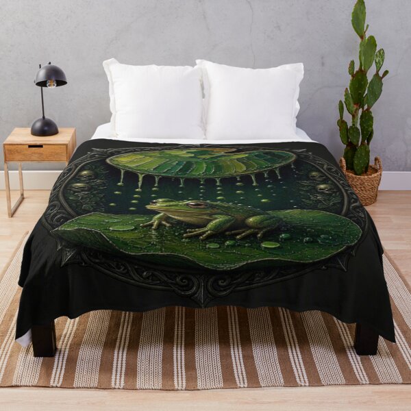 Item preview, Gothic Frog with Artist Palette and Skulls Impasto Art designed and sold by Breezes-of-Ida.