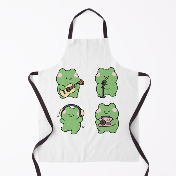 Item preview, Green Frog Headphones Music – Cute Kawaii Cartoon designed and sold by Moffyuniverse.