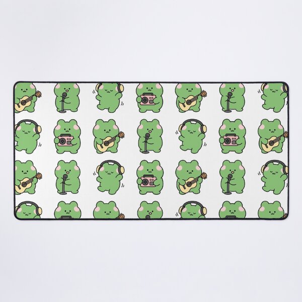 Item preview, Green Frog Headphones Music – Cute Kawaii Cartoon designed and sold by Moffyuniverse.